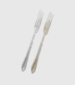 Platinum Plastik Çatal - Simli